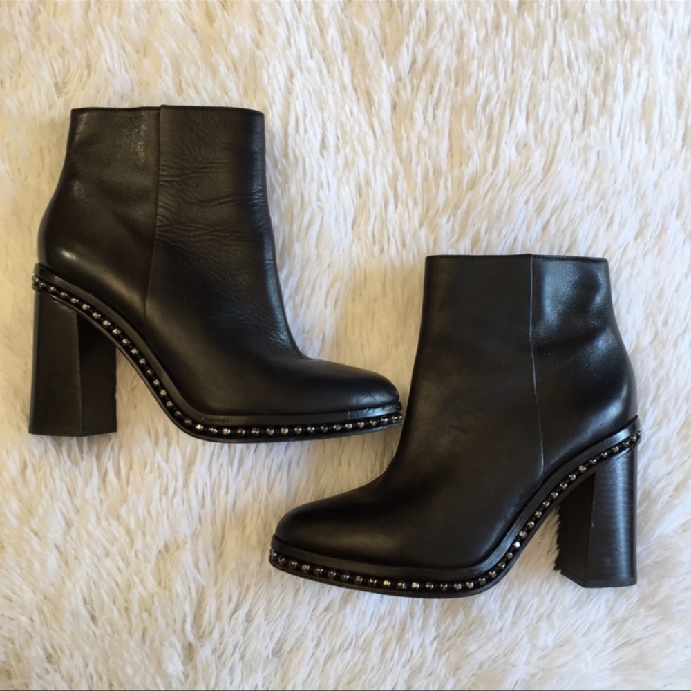 COACH vintage black leather studded bootie - Size 10